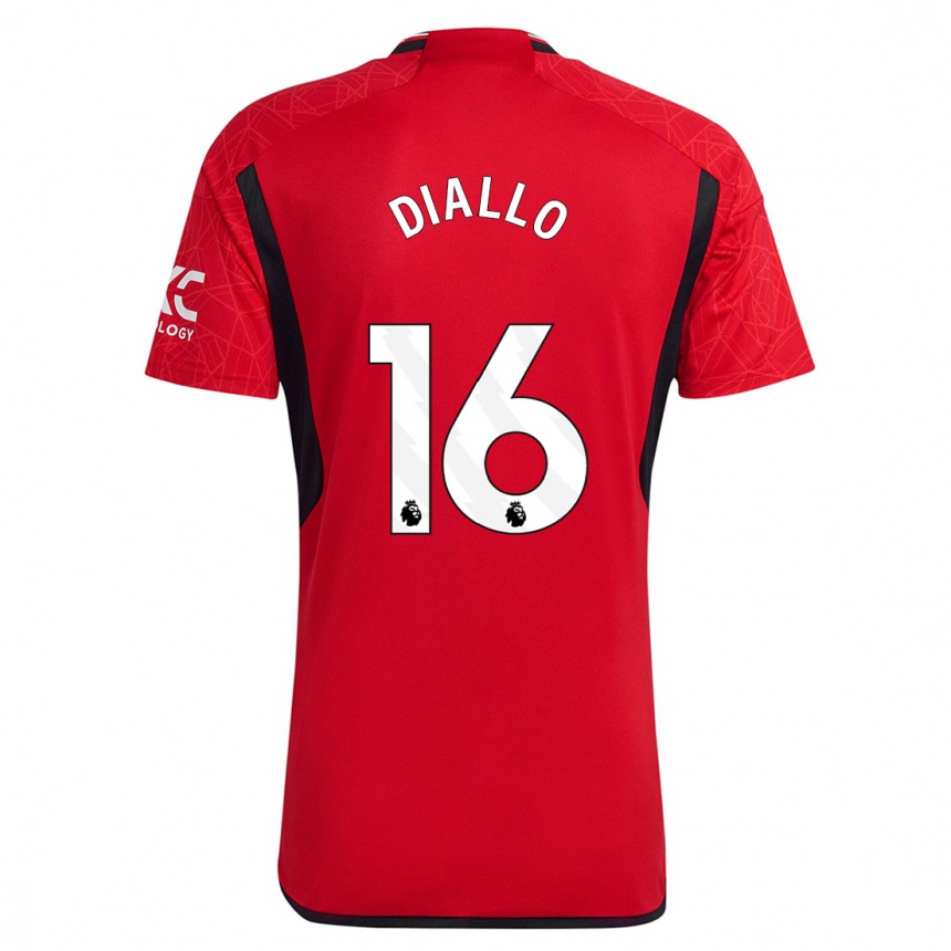 Niño Fútbol Camiseta Amad Diallo #16 Rojo 1ª Equipación 2023/24