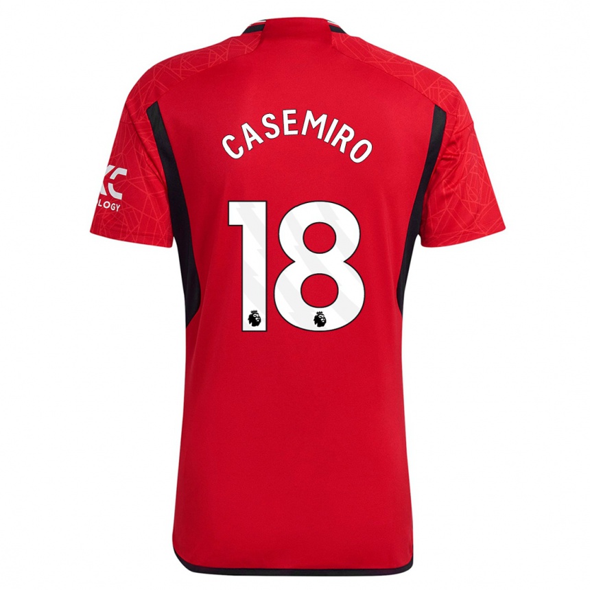 Niño Fútbol Camiseta Casemiro #18 Rojo 1ª Equipación 2023/24