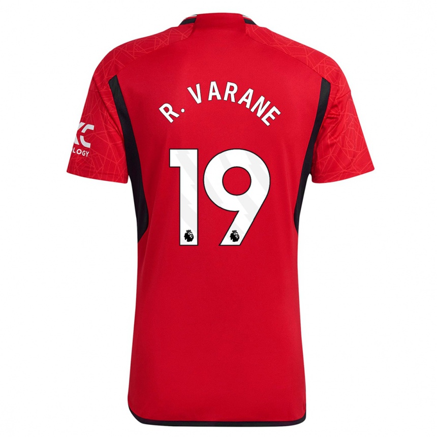 Niño Fútbol Camiseta Raphael Varane #19 Rojo 1ª Equipación 2023/24