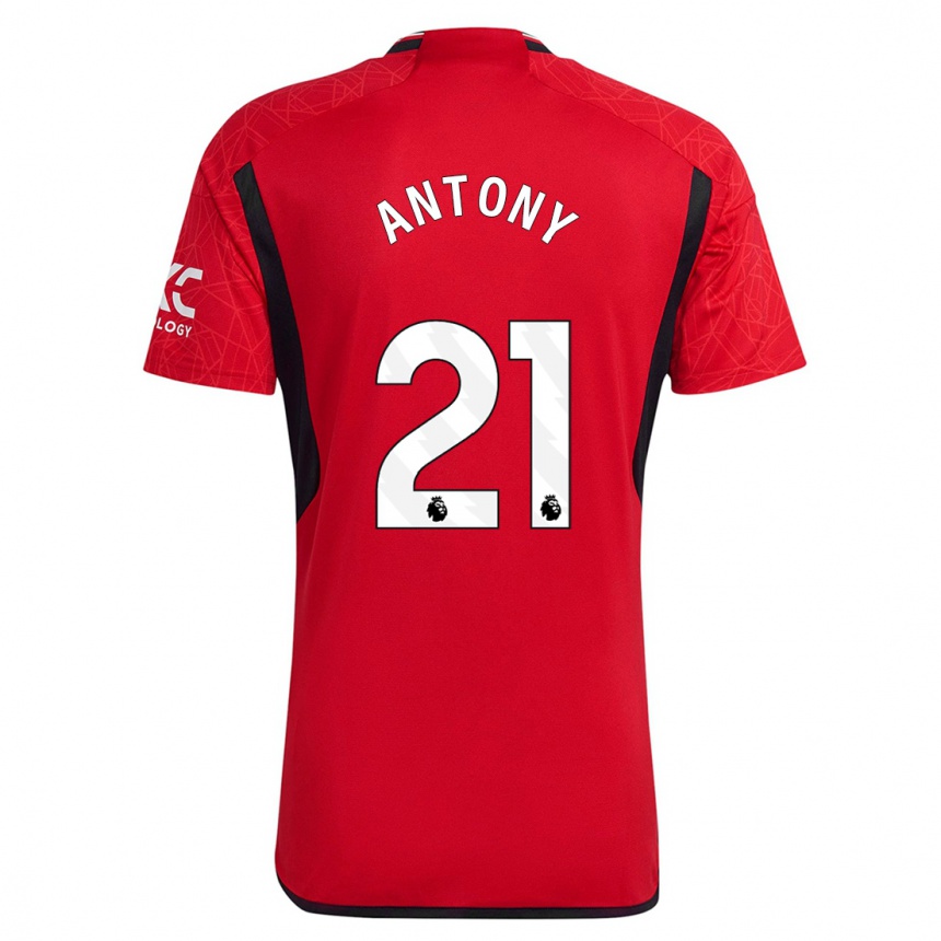 Niño Fútbol Camiseta Antony #21 Rojo 1ª Equipación 2023/24