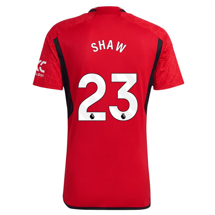 Niño Fútbol Camiseta Luke Shaw #23 Rojo 1ª Equipación 2023/24