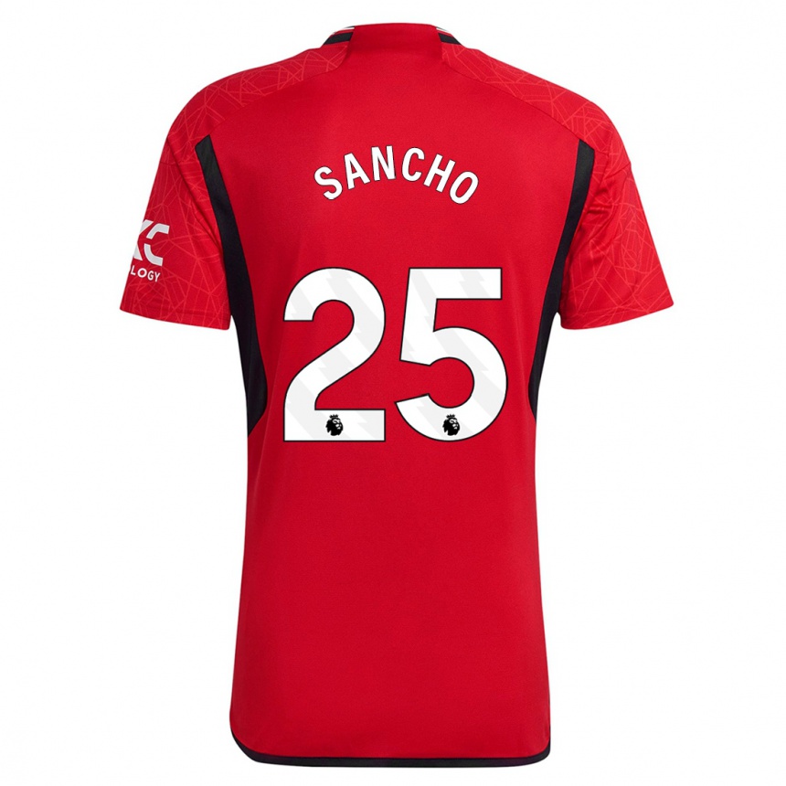 Niño Fútbol Camiseta Jadon Sancho #25 Rojo 1ª Equipación 2023/24