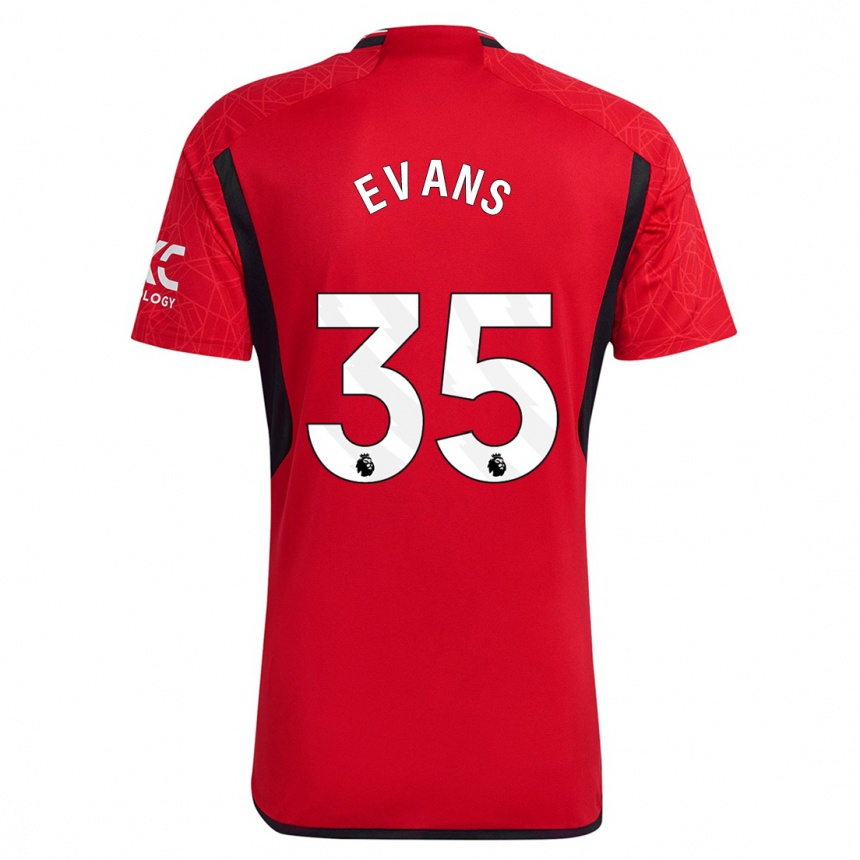 Niño Fútbol Camiseta Jonny Evans #35 Rojo 1ª Equipación 2023/24