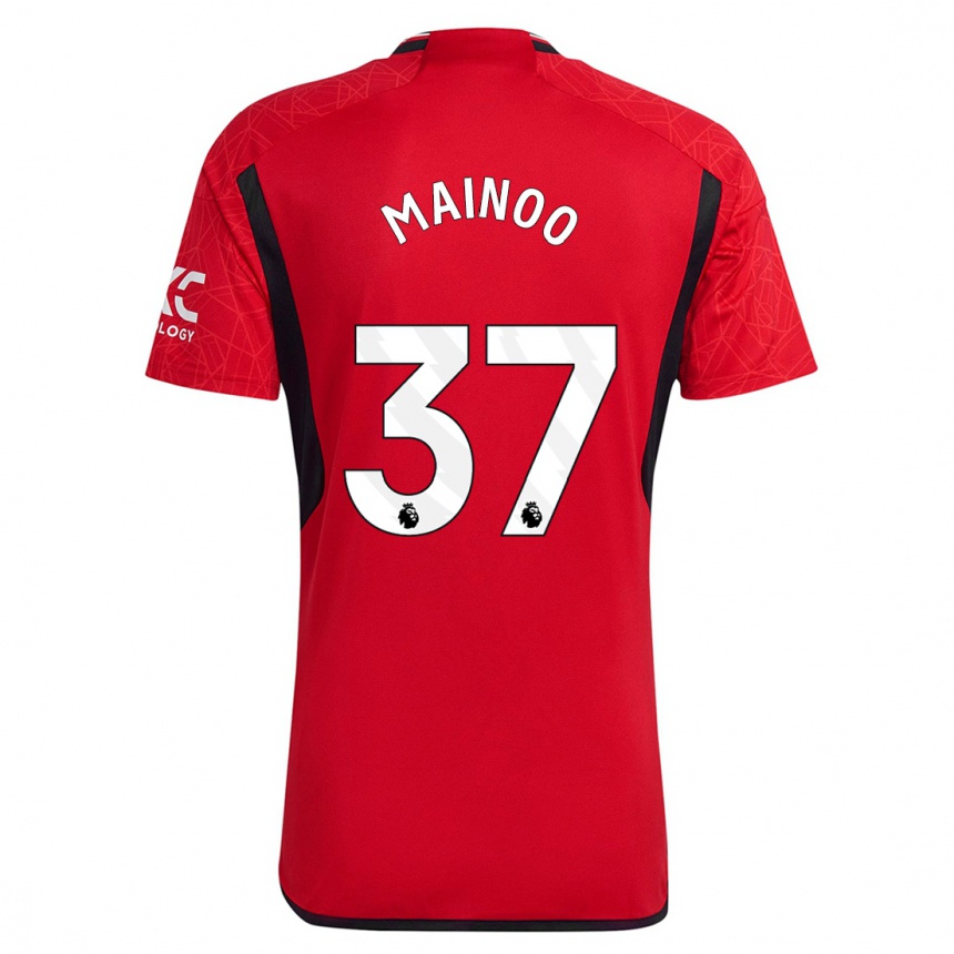 Niño Fútbol Camiseta Kobbie Mainoo #37 Rojo 1ª Equipación 2023/24