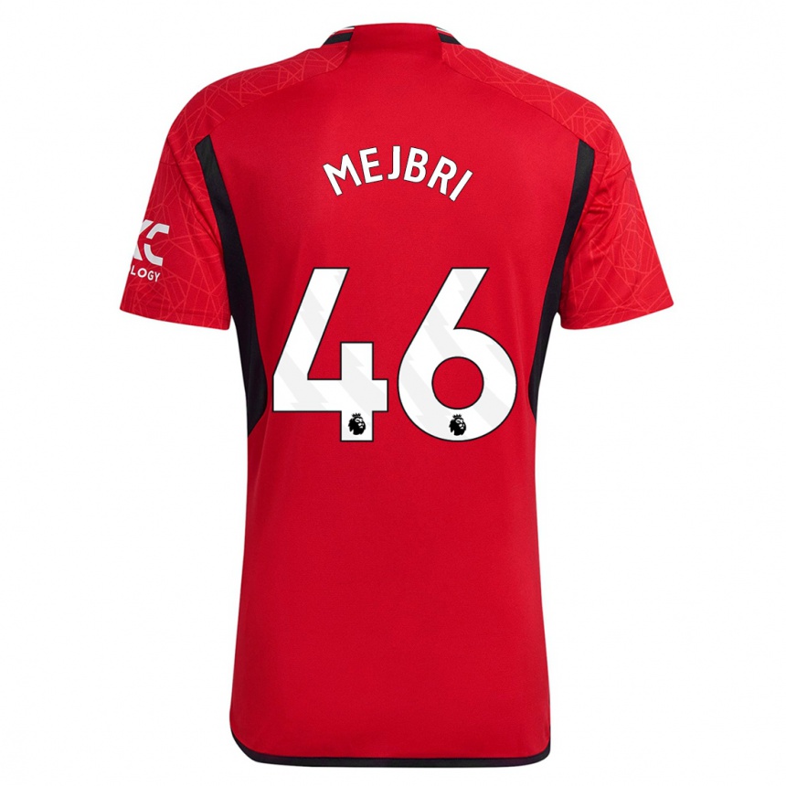 Niño Fútbol Camiseta Hannibal Mejbri #46 Rojo 1ª Equipación 2023/24