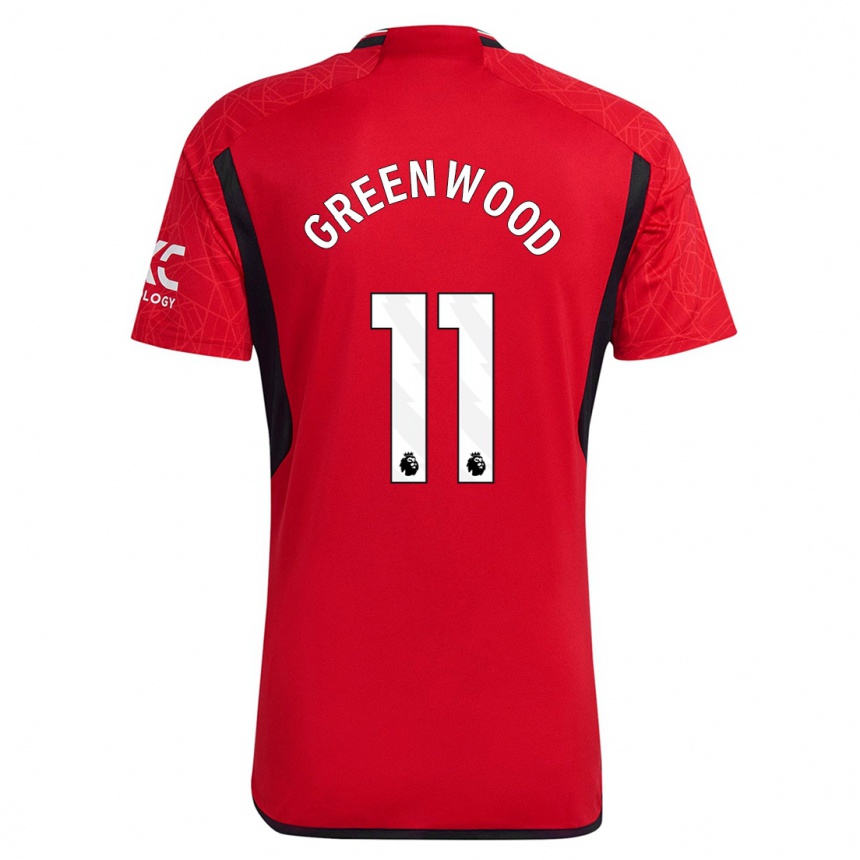 Niño Fútbol Camiseta Mason Greenwood #11 Rojo 1ª Equipación 2023/24