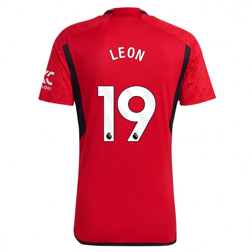 Niño Fútbol Camiseta Adriana Leon #19 Rojo 1ª Equipación 2023/24