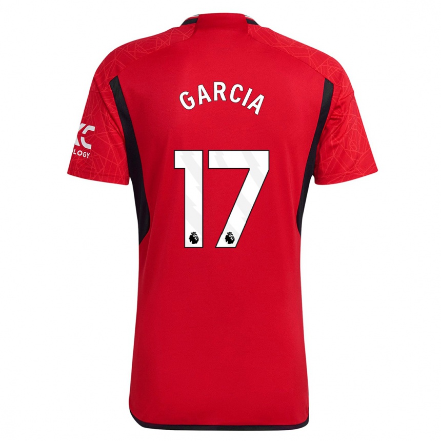 Niño Fútbol Camiseta Lucia Garcia #17 Rojo 1ª Equipación 2023/24