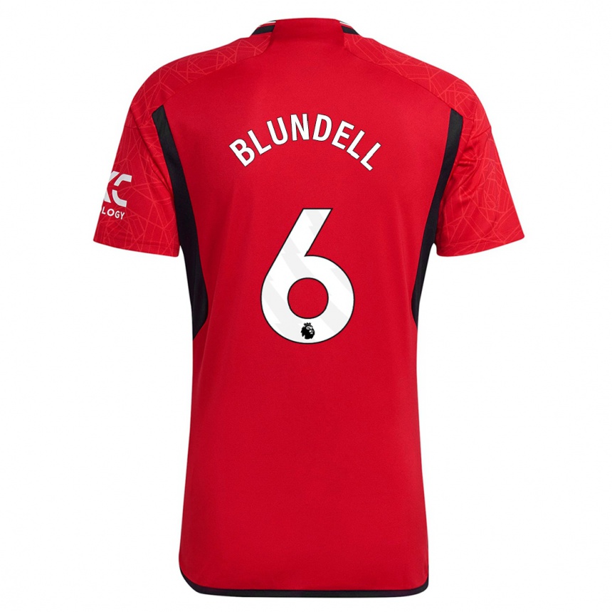 Niño Fútbol Camiseta Hannah Blundell #6 Rojo 1ª Equipación 2023/24