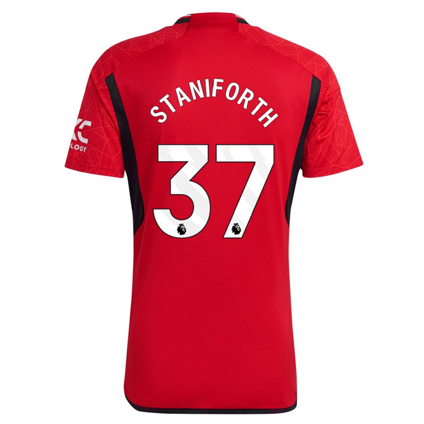 Niño Fútbol Camiseta Lucy Staniforth #37 Rojo 1ª Equipación 2023/24