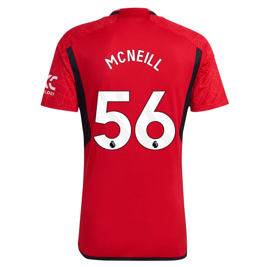 Niño Fútbol Camiseta Charlie Mcneill #56 Rojo 1ª Equipación 2023/24