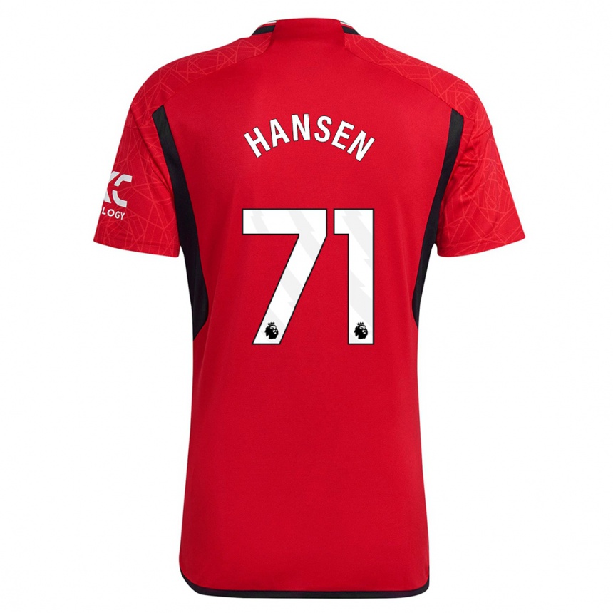 Niño Fútbol Camiseta Isak Hansen-Aaroen #71 Rojo 1ª Equipación 2023/24