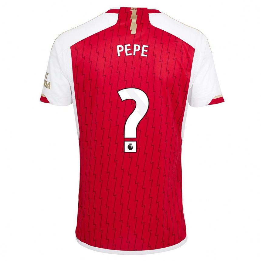 Niño Fútbol Camiseta Nicolas Pepe #0 Rojo 1ª Equipación 2023/24