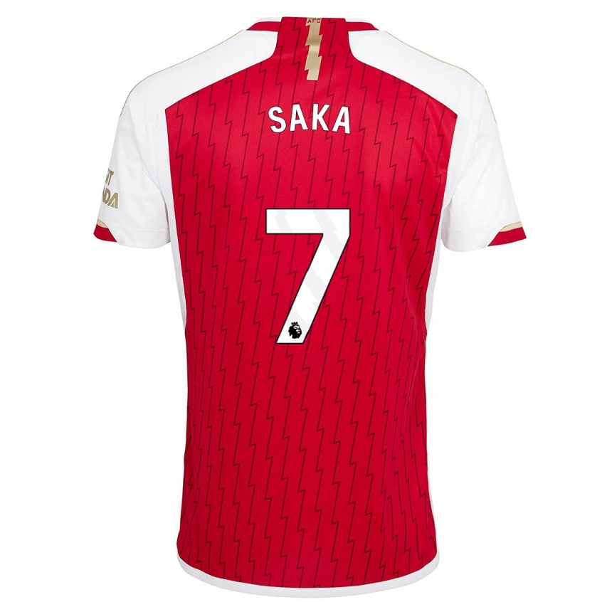 Niño Fútbol Camiseta Bukayo Saka #7 Rojo 1ª Equipación 2023/24