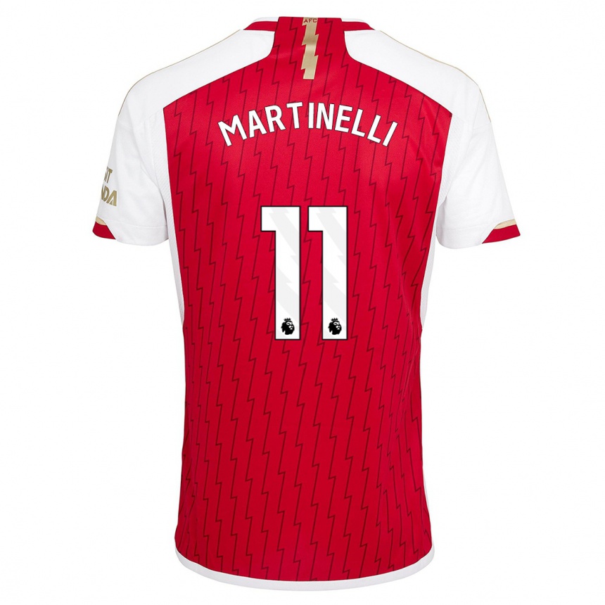 Niño Fútbol Camiseta Gabriel Martinelli #11 Rojo 1ª Equipación 2023/24