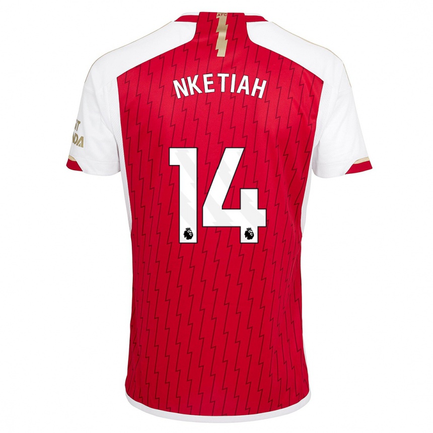 Niño Fútbol Camiseta Eddie Nketiah #14 Rojo 1ª Equipación 2023/24