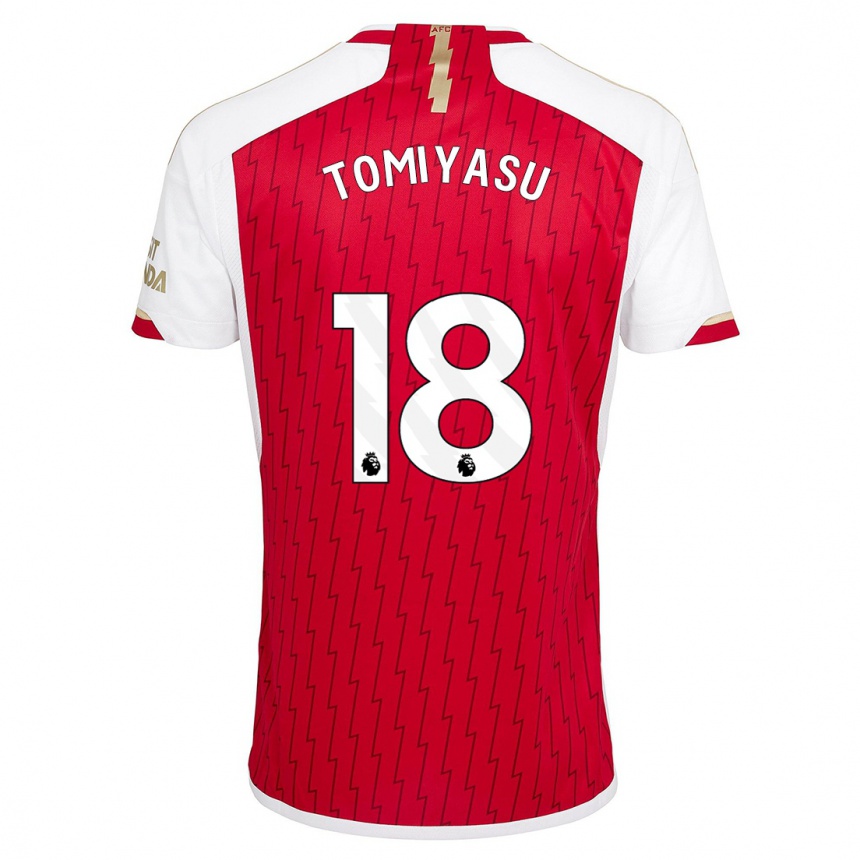 Niño Fútbol Camiseta Takehiro Tomiyasu #18 Rojo 1ª Equipación 2023/24