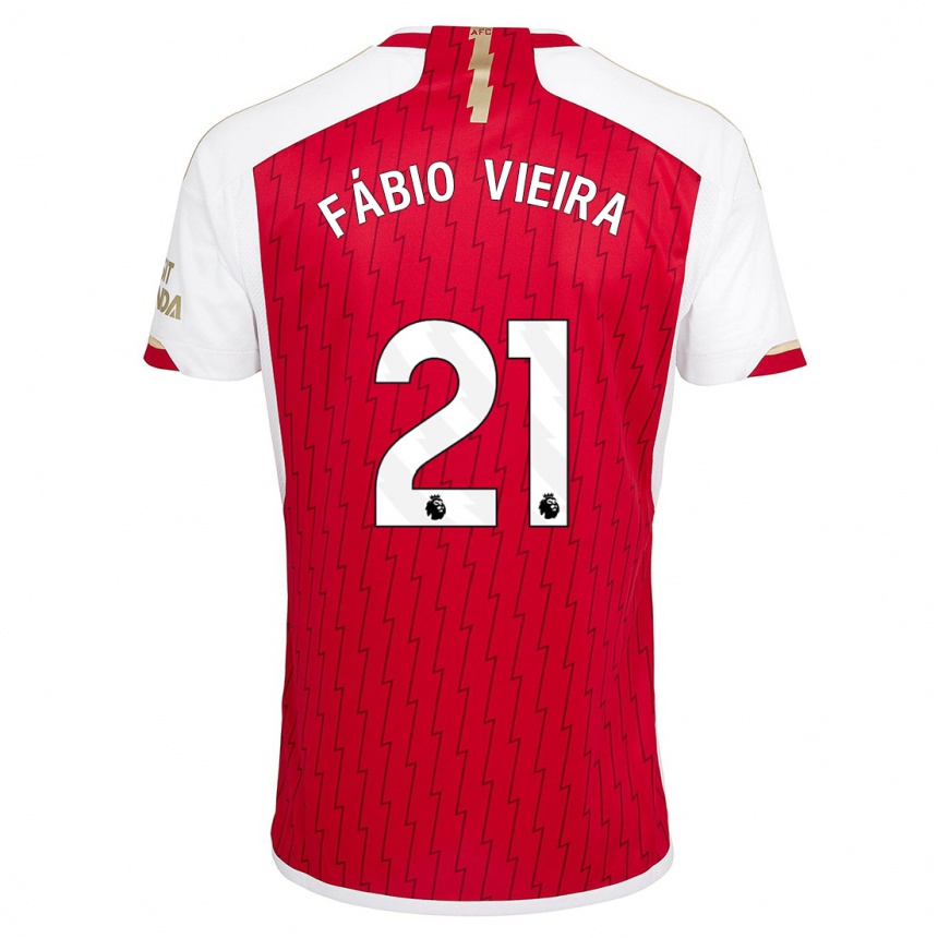 Niño Fútbol Camiseta Fabio Vieira #21 Rojo 1ª Equipación 2023/24