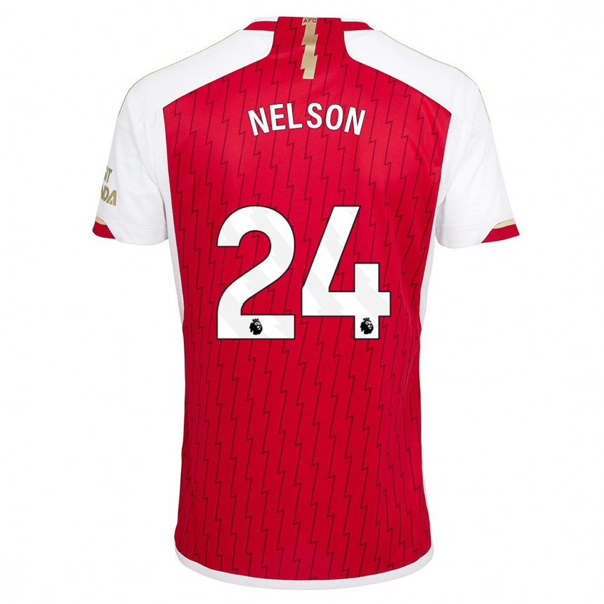 Niño Fútbol Camiseta Reiss Nelson #24 Rojo 1ª Equipación 2023/24