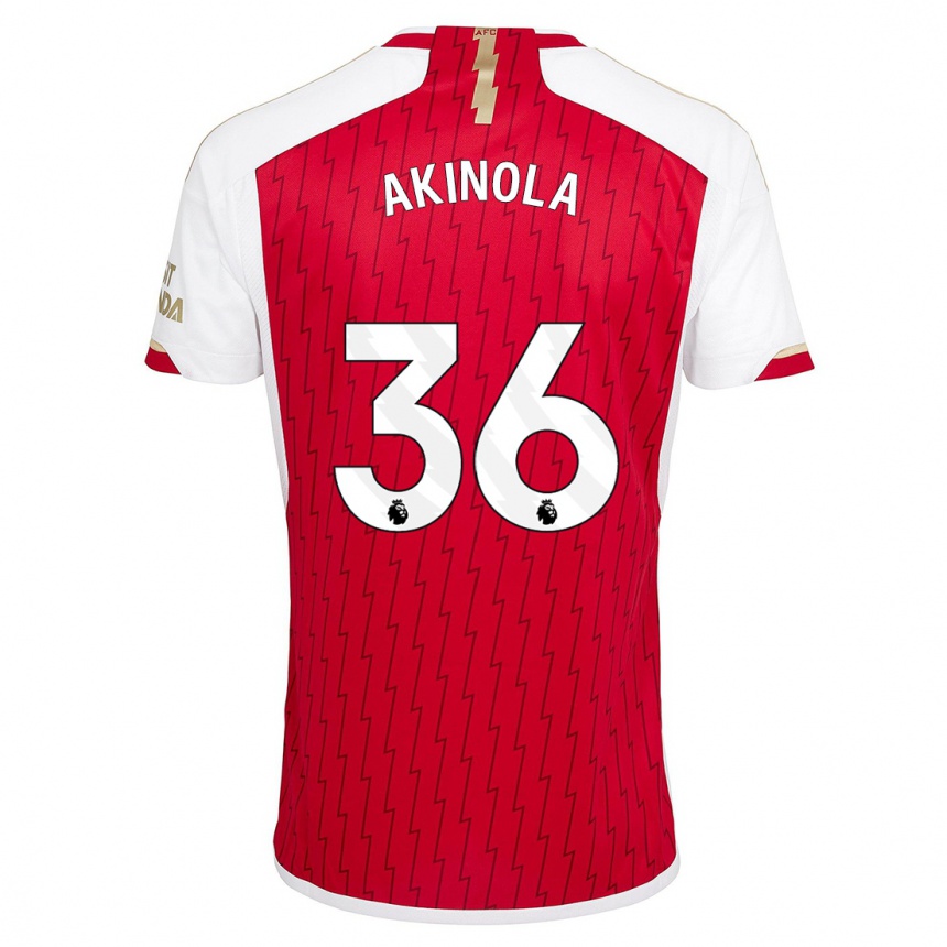 Niño Fútbol Camiseta Tim Akinola #36 Rojo 1ª Equipación 2023/24