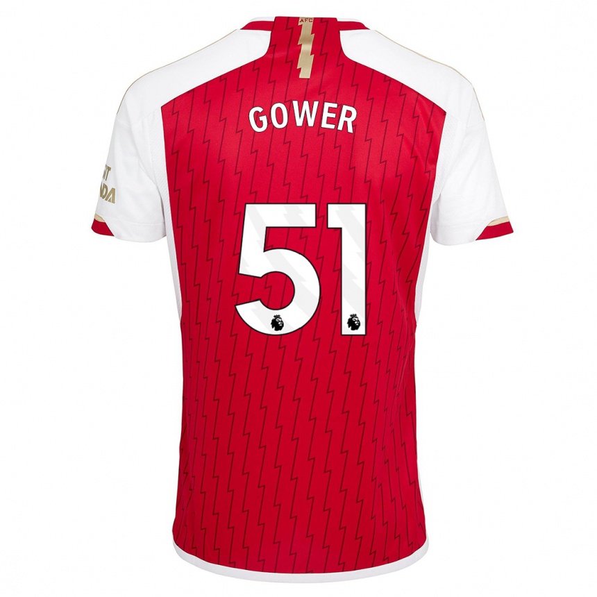 Niño Fútbol Camiseta Jimi Gower #51 Rojo 1ª Equipación 2023/24