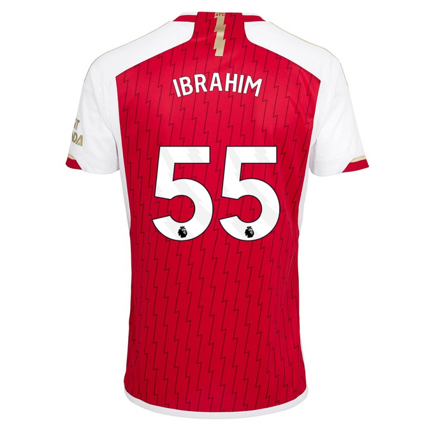 Niño Fútbol Camiseta Bradley Ibrahim #55 Rojo 1ª Equipación 2023/24