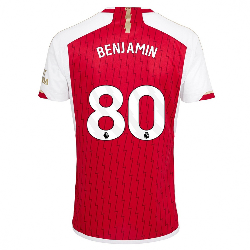 Niño Fútbol Camiseta Omari Benjamin #80 Rojo 1ª Equipación 2023/24