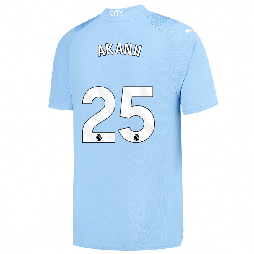 Niño Fútbol Camiseta Manuel Akanji #25 Azul Claro 1ª Equipación 2023/24