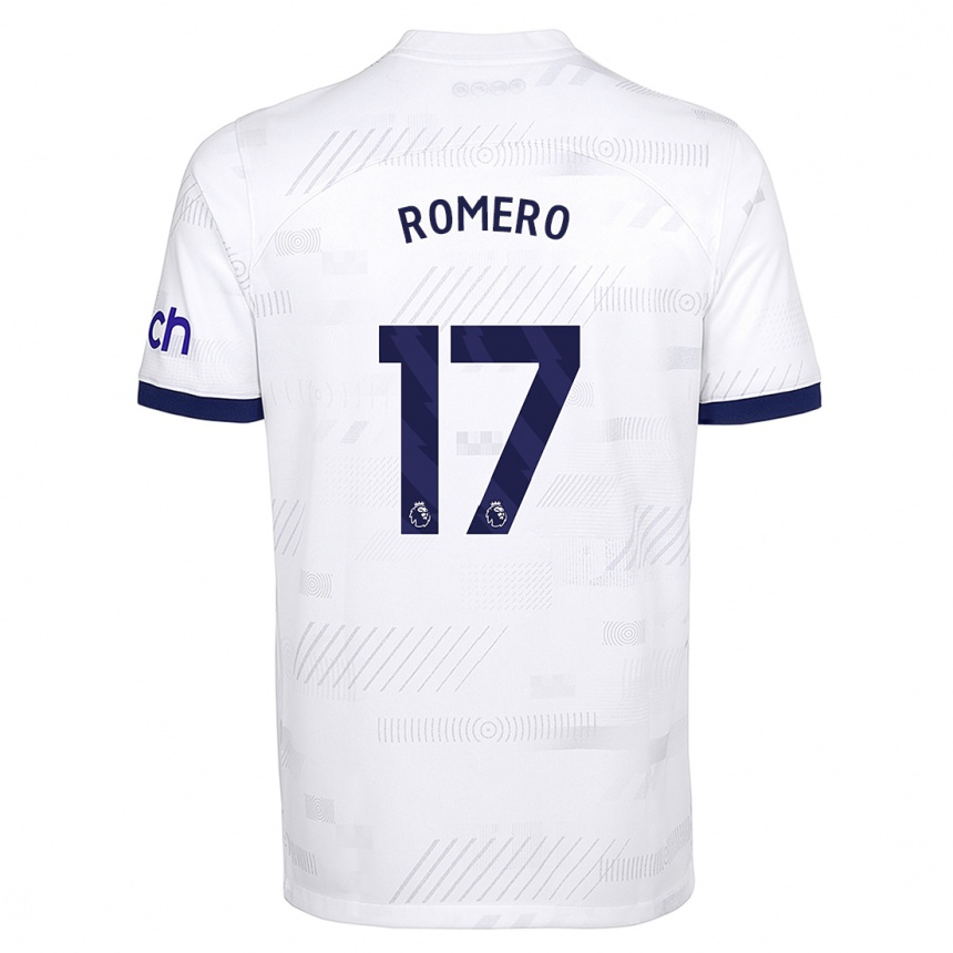 Niño Fútbol Camiseta Cristian Romero #17 Blanco 1ª Equipación 2023/24