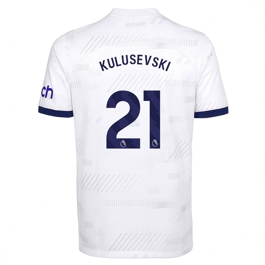 Niño Fútbol Camiseta Dejan Kulusevski #21 Blanco 1ª Equipación 2023/24