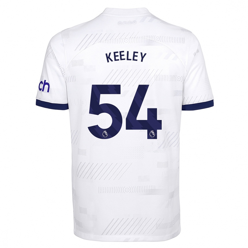 Niño Fútbol Camiseta Josh Keeley #54 Blanco 1ª Equipación 2023/24