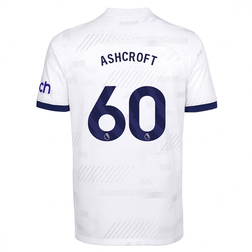 Niño Fútbol Camiseta Tyrell Ashcroft #60 Blanco 1ª Equipación 2023/24