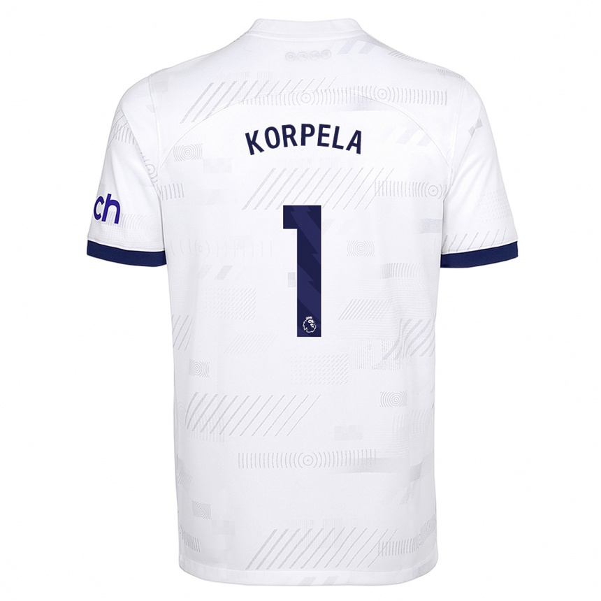 Niño Fútbol Camiseta Tinja-Riikka Korpela #1 Blanco 1ª Equipación 2023/24