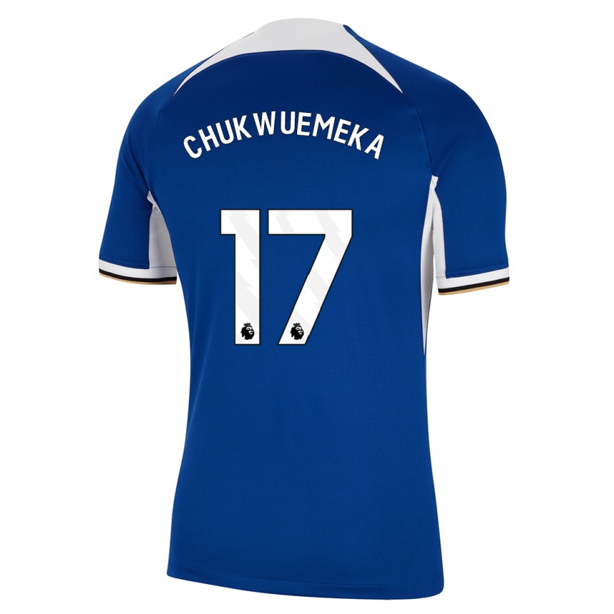 Niño Fútbol Camiseta Carney Chukwuemeka #17 Azul 1ª Equipación 2023/24