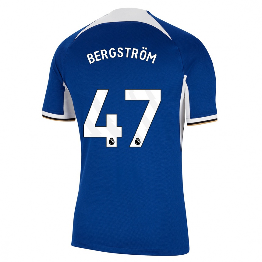 Niño Fútbol Camiseta Lucas Bergström #47 Azul 1ª Equipación 2023/24