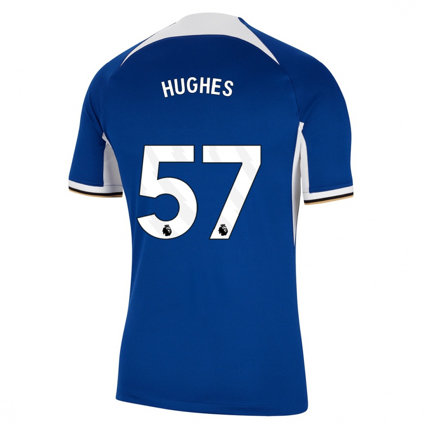 Niño Fútbol Camiseta Brodi Hughes #57 Azul 1ª Equipación 2023/24