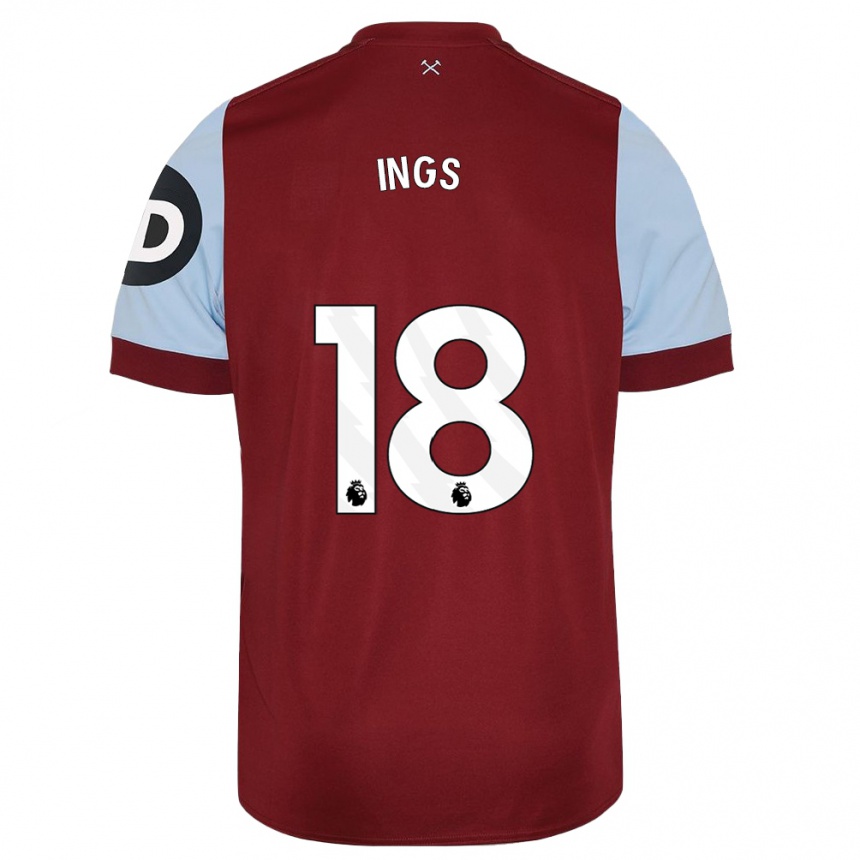 Niño Fútbol Camiseta Danny Ings #18 Granate 1ª Equipación 2023/24