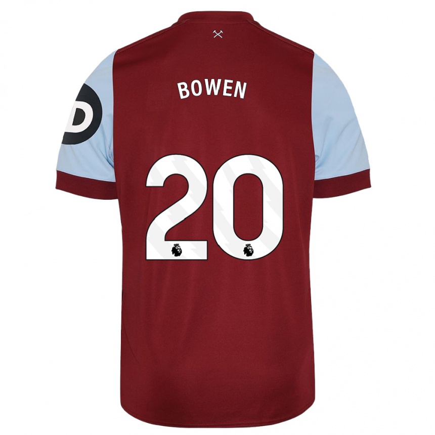 Niño Fútbol Camiseta Jarrod Bowen #20 Granate 1ª Equipación 2023/24