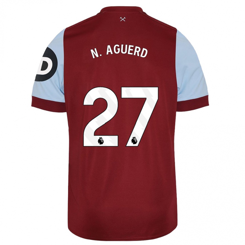 Niño Fútbol Camiseta Nayef Aguerd #27 Granate 1ª Equipación 2023/24