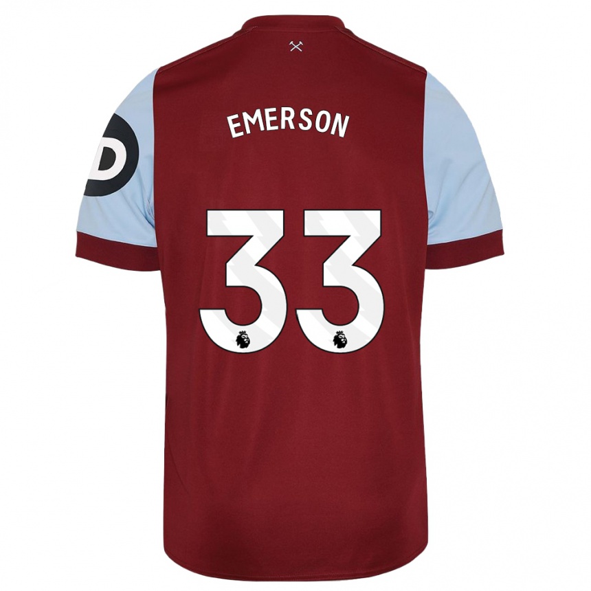 Niño Fútbol Camiseta Emerson Palmieri #33 Granate 1ª Equipación 2023/24