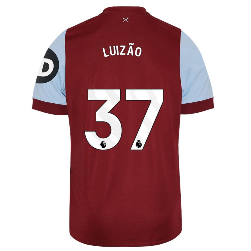 Niño Fútbol Camiseta Luizão #37 Granate 1ª Equipación 2023/24