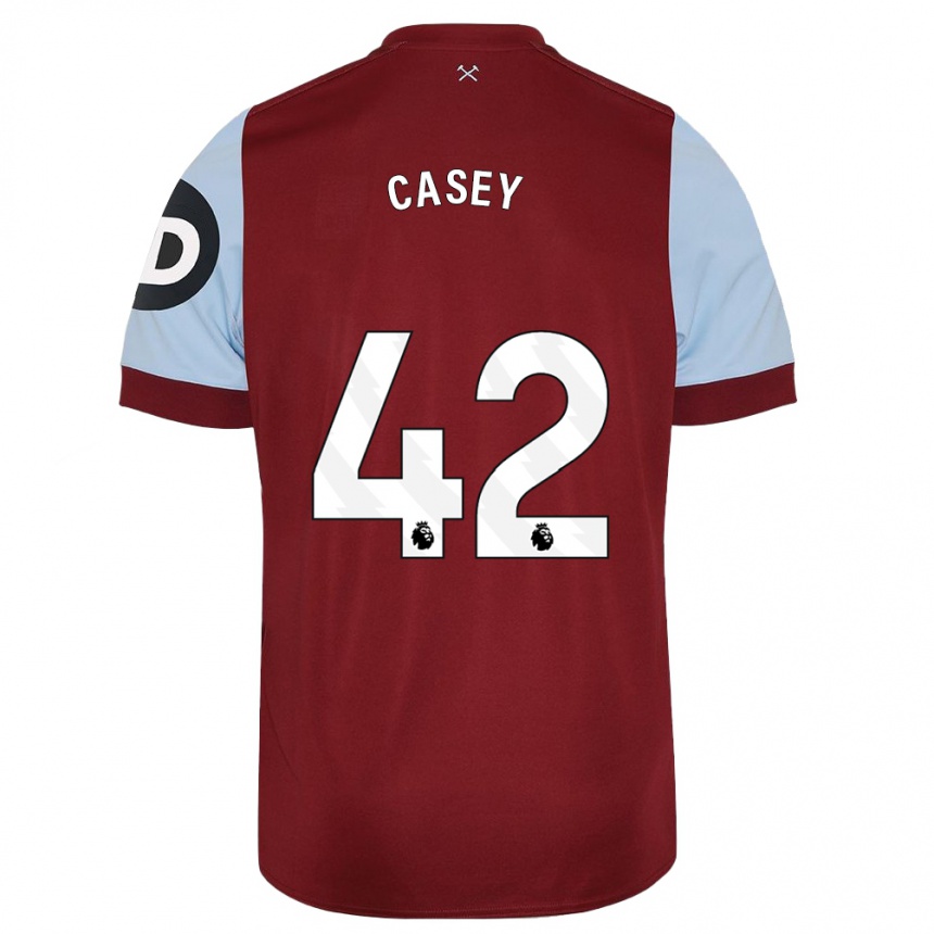 Niño Fútbol Camiseta Kaelan Casey #42 Granate 1ª Equipación 2023/24