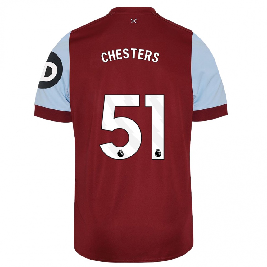 Niño Fútbol Camiseta Dan Chesters #51 Granate 1ª Equipación 2023/24