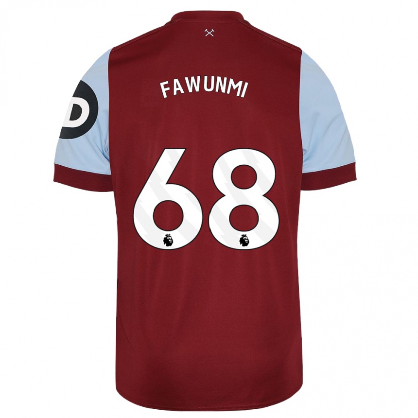 Niño Fútbol Camiseta Favour Fawunmi #68 Granate 1ª Equipación 2023/24