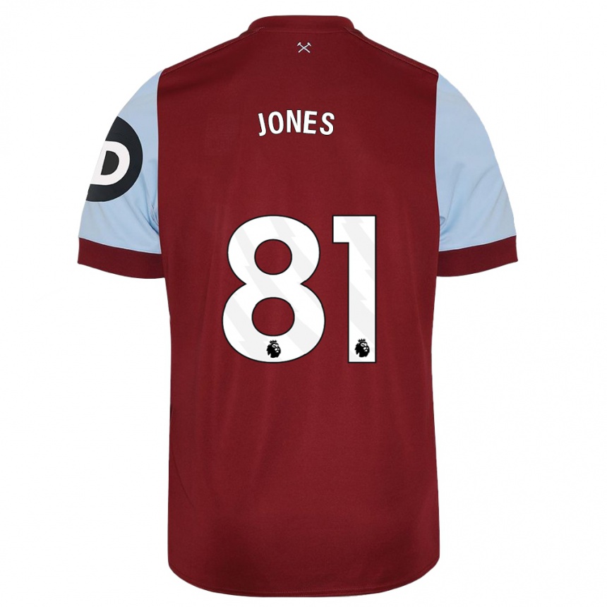 Niño Fútbol Camiseta Liam Jones #81 Granate 1ª Equipación 2023/24