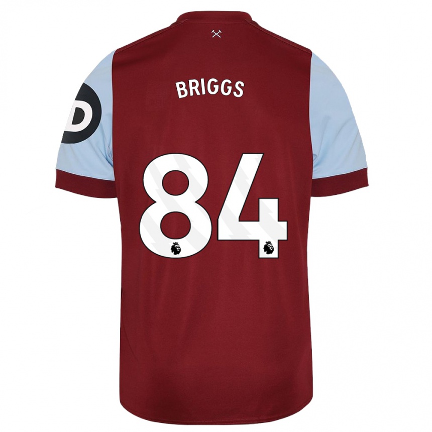 Niño Fútbol Camiseta Josh Briggs #84 Granate 1ª Equipación 2023/24