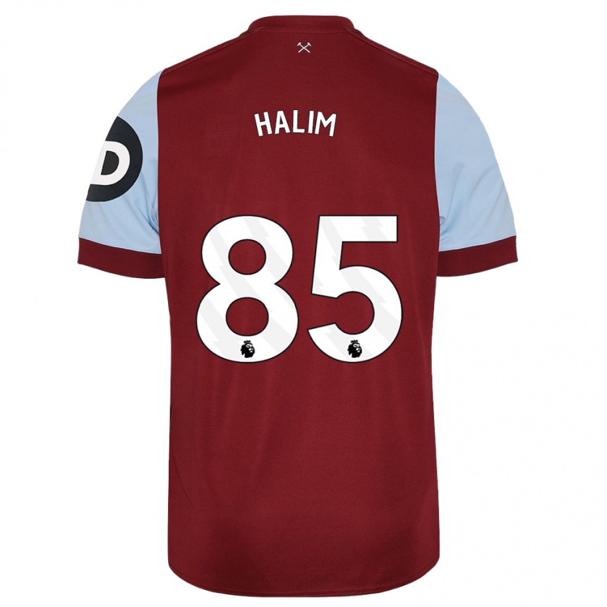 Niño Fútbol Camiseta Mehmet Halim #85 Granate 1ª Equipación 2023/24