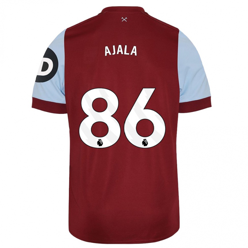 Niño Fútbol Camiseta Joshua Ajala #86 Granate 1ª Equipación 2023/24