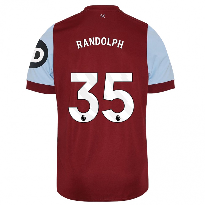 Niño Fútbol Camiseta Darren Randolph #35 Granate 1ª Equipación 2023/24