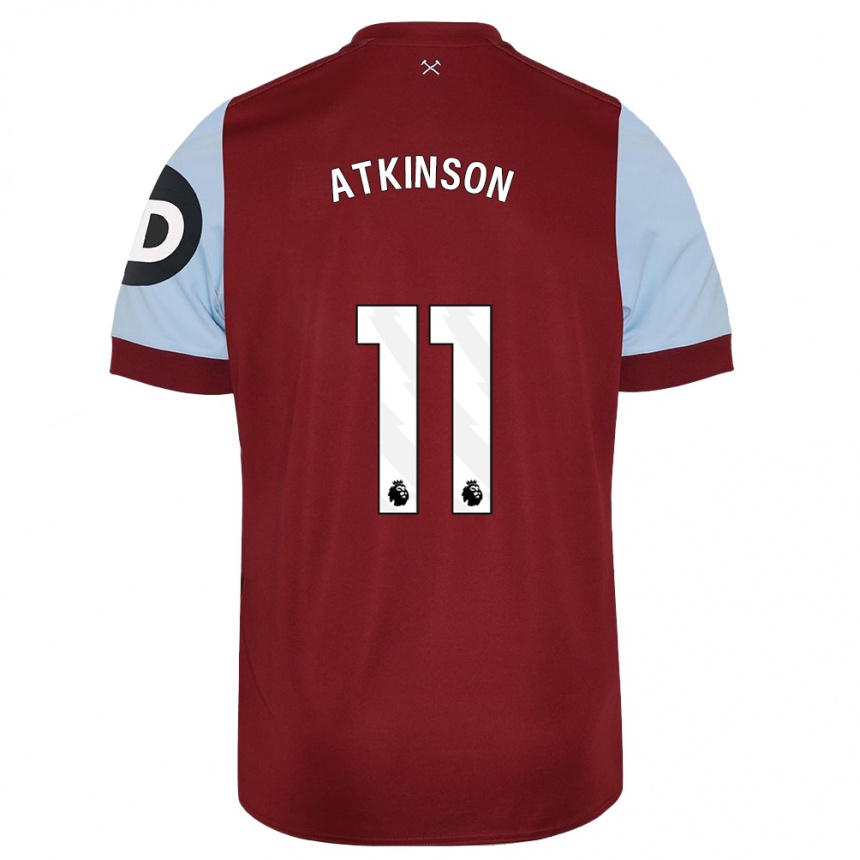 Niño Fútbol Camiseta Izzy Atkinson #11 Granate 1ª Equipación 2023/24